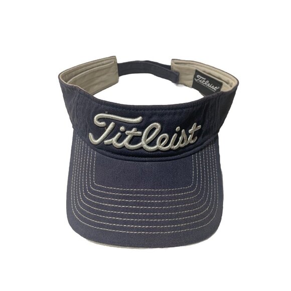 Titleist Golf Visor Navy Blue Made in USA Adjustable Mens Adult - Picture 7 of 7